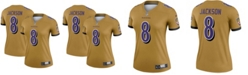 Nike Women's Lamar Jackson Gold-Tone Baltimore Ravens Inverted Legend Jersey